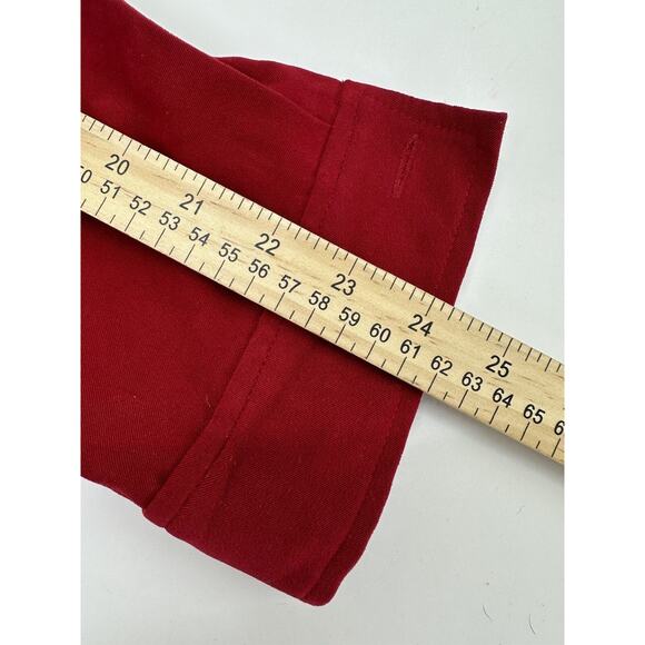 Womens Appleseeds Top Size Large Red Long Sleeve Button Up - Picture 14 of 16